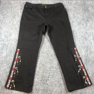 Ralph Lauren Western Beaded Jeans Womens 18W Black Native American Denim